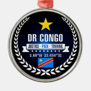 Ornement Rond Argenté République démocratique du Congo
