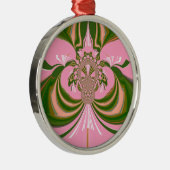 Ornement Rond Argenté Réservez la date (Droite)