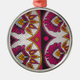 Ornement Rond Argenté Retro Hakuna Matata Apparel designer cadeau Mercha