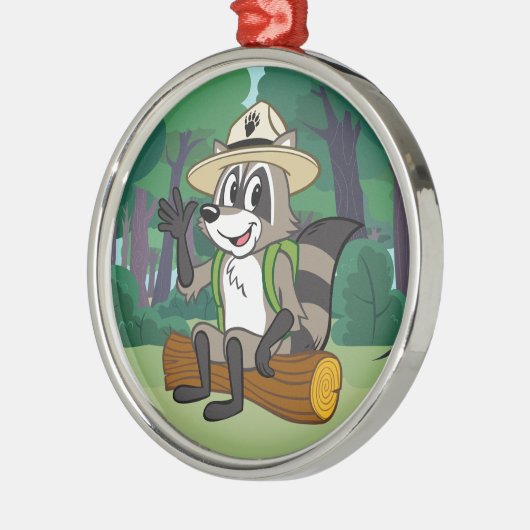 Ornement Rond Argenté Rick Rick| Ranger Rick Sitting (Gauche)