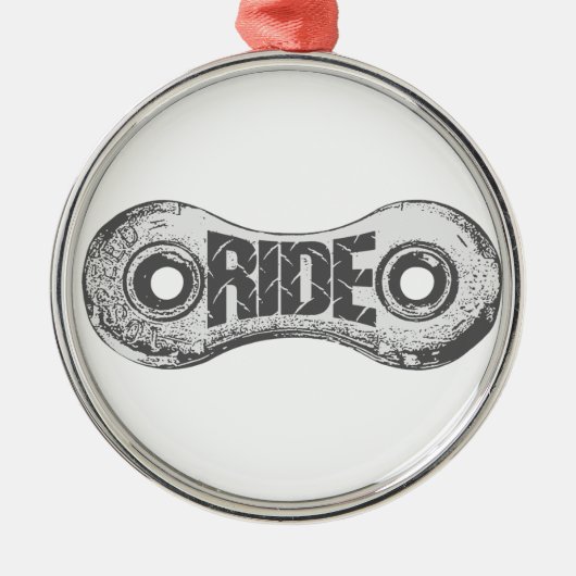 Ornement Rond Argenté Ride (Devant)