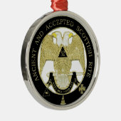 Ornement Rond Argenté Rite écossais (Droite)