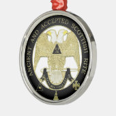 Ornement Rond Argenté Rite écossais (Gauche)