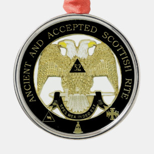 Ornement Rond Argenté Rite écossais