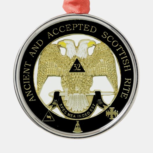 Ornement Rond Argenté Rite écossais (Devant)