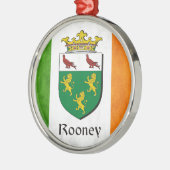 Ornement Rond Argenté Rooney Irish Flag (Gauche)