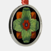 Ornement Rond Argenté Rosette architecturale de la Renaissance italienne (Droite)