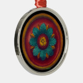 Ornement Rond Argenté Rosette architecturale de la Renaissance italienne (Droite)