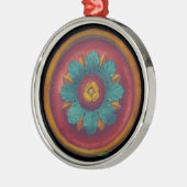 Ornement Rond Argenté Rosette architecturale de la Renaissance italienne (Gauche)