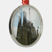 Ornement Rond Argenté Sagrada Familia, Barcelone (Droite)