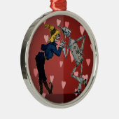 Ornement Rond Argenté Scarecrow et Tin Man (Droite)