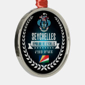 Ornement Rond Argenté Seychelles (Droite)