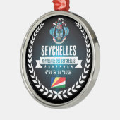 Ornement Rond Argenté Seychelles (Gauche)