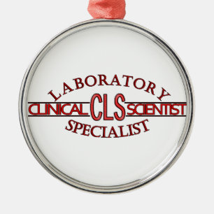 ORNEMENT ROND ARGENTÉ SPÉCIALISTE CLÉ LOGO CLINIQUE LABORATOIRE SCIENTIF