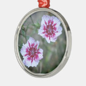 Ornement Rond Argenté Sweet Williams (Gauche)