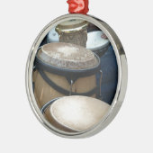 Ornement Rond Argenté tambours (Gauche)