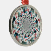 Ornement Rond Argenté Tapisserie kényane Kaleidoscope (Droite)