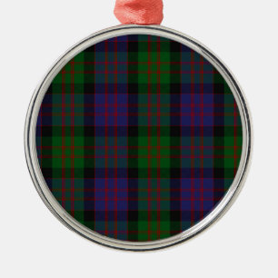 Ornement Rond Argenté Tartan de clan de MacDonald