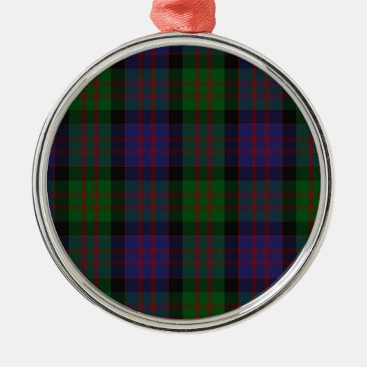 Ornement Rond Argenté Tartan de clan de MacDonald (Devant)