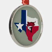 Ornement Rond Argenté Texas Fishing (Droite)