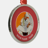 Ornement Rond Argenté Thanksgiving Day Blues (Droite)