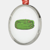 Ornement Rond Argenté Tuyau d'arrosage (Gauche)