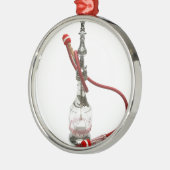 Ornement Rond Argenté Tuyau d'eau Hookah (Gauche)