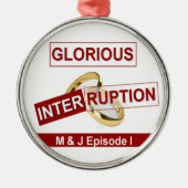 Ornement Rond Argenté Une interruption glorieuse : un début doré (Devant)