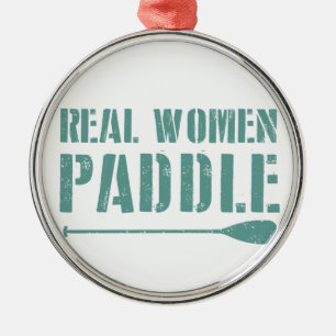 Ornement Rond Argenté Véritables Femmes Paddle