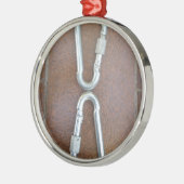 Ornement Rond Argenté Verrouillage : Conception de serrure de carabiner (Gauche)