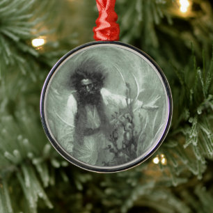 Ornement Rond Argenté Vintage Pirates, capitaine Goldsack par Howard Pyl