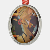 Ornement Rond Argenté Violet noir Kandinsky (Gauche)