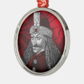 Ornement Rond Argenté Vlad Dracula gothique (Gauche)