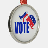 ORNEMENT ROND ARGENTÉ VOTER (Droite)