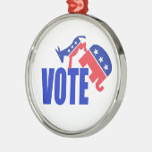 ORNEMENT ROND ARGENTÉ VOTER (Gauche)