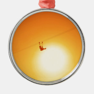 Ornement Rond Argenté zipline