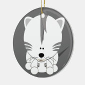 Ornement rond blanc de CUB de tigre (Gauche)