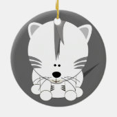 Ornement rond blanc de CUB de tigre (Dos)