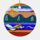 Ornement rond de bain d'eau libre de lac (Dos)