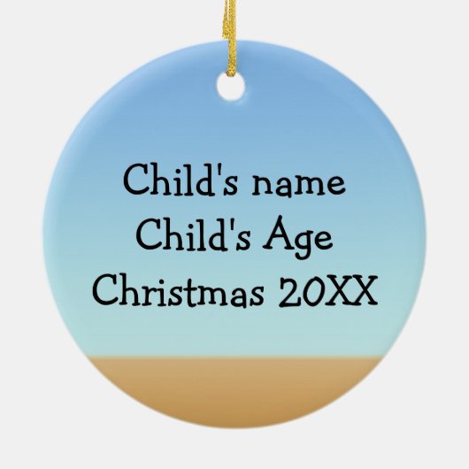 Ornement rond de garçon d'enfant en bas âge de (Dos)