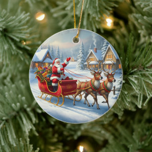 Ornement Rond de Noël Classique