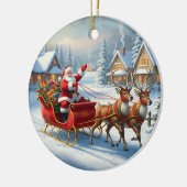 Ornement Rond de Noël Classique (Gauche)