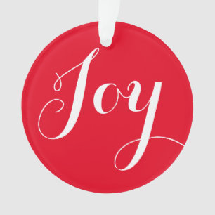 Ornement rond de Noël de "joie"