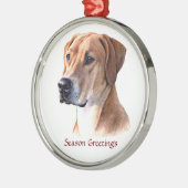 Ornement rond de Rhodesian Ridgeback (Gauche)