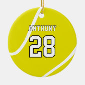 Ornement rond de tennis personnalisé (Devant)