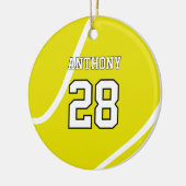 Ornement rond de tennis personnalisé (Gauche)