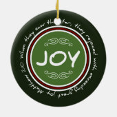 Ornement rond de vers de bible de joie de vacances (Dos)
