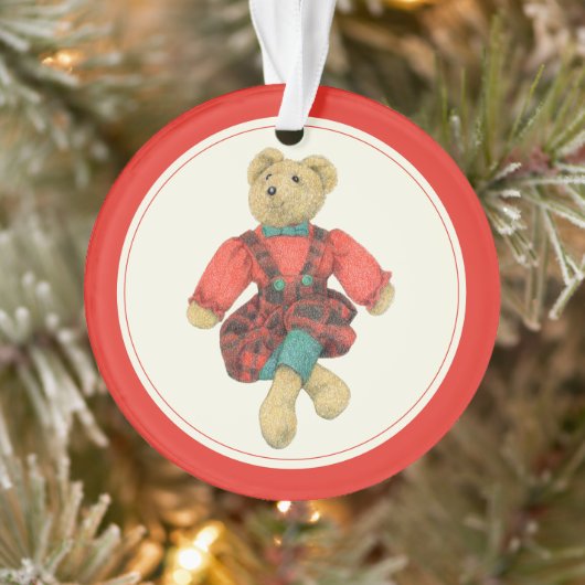 Ornement rond en acrylique MR. BEAR (Arbre)