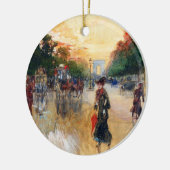 ORNEMENT ROND EN CÉRAMIQUE 交通量の多いシャンゼリゼ (Gauche)