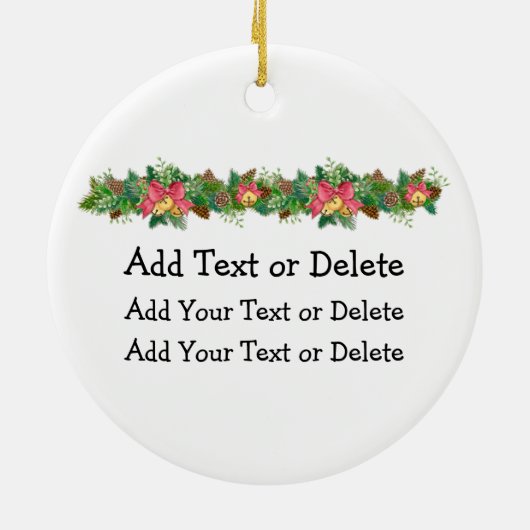 Ornement Rond En Céramique 12 Jours de Noël (Dos)